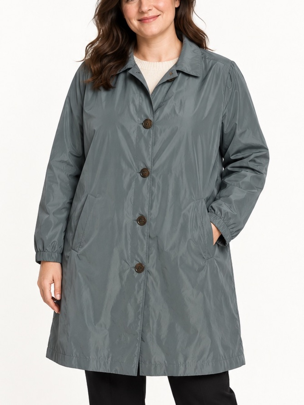 Rosso35 Green Jacket Made in Italy Women's Sz. 48 XL